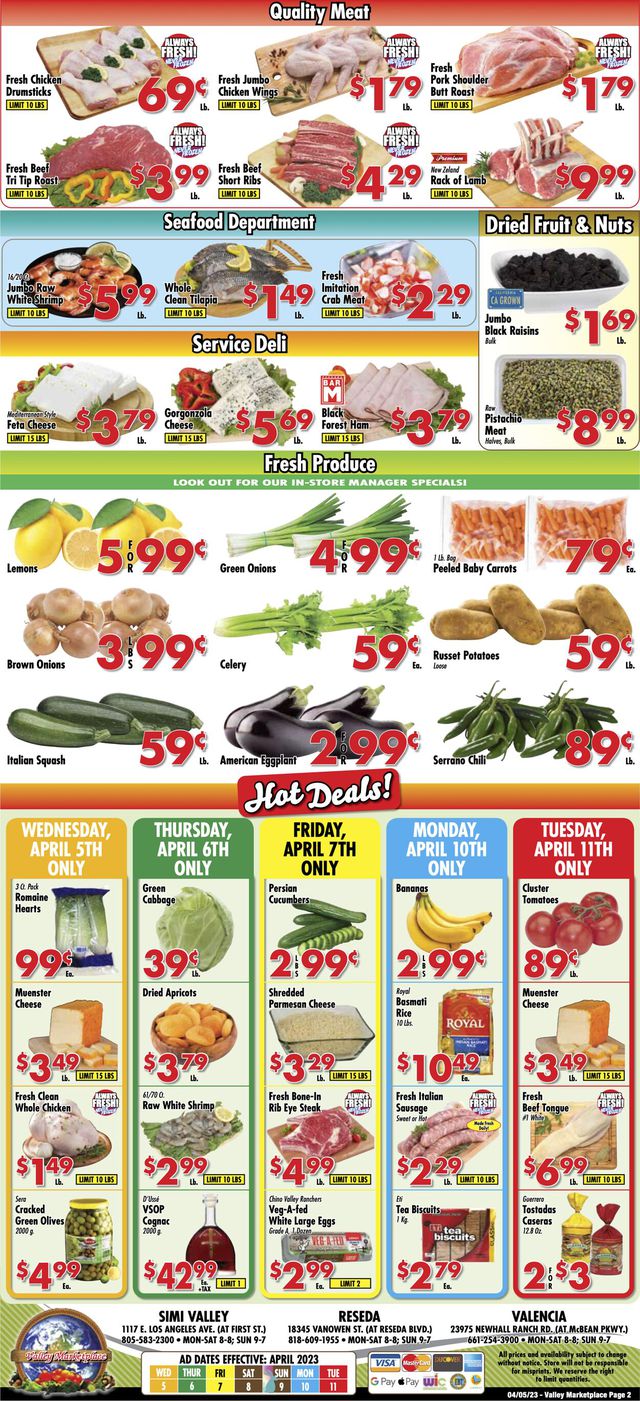 Valley Marketplace Ad from 04/05/2023