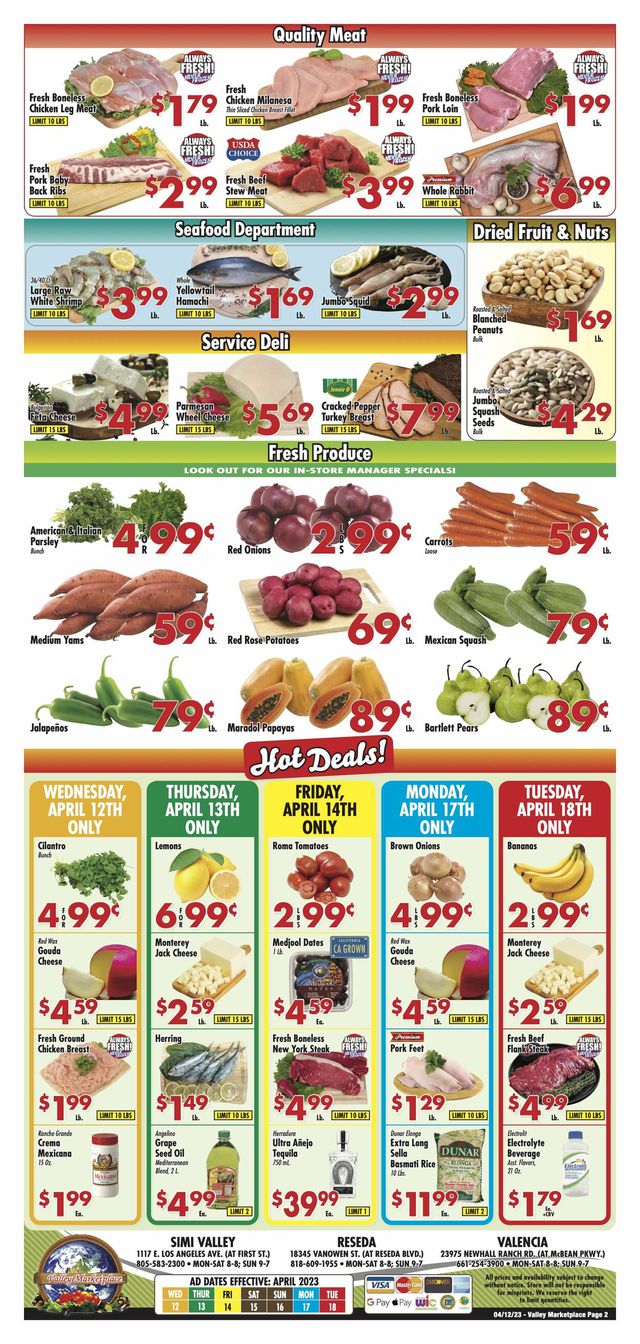 Valley Marketplace Ad from 04/12/2023