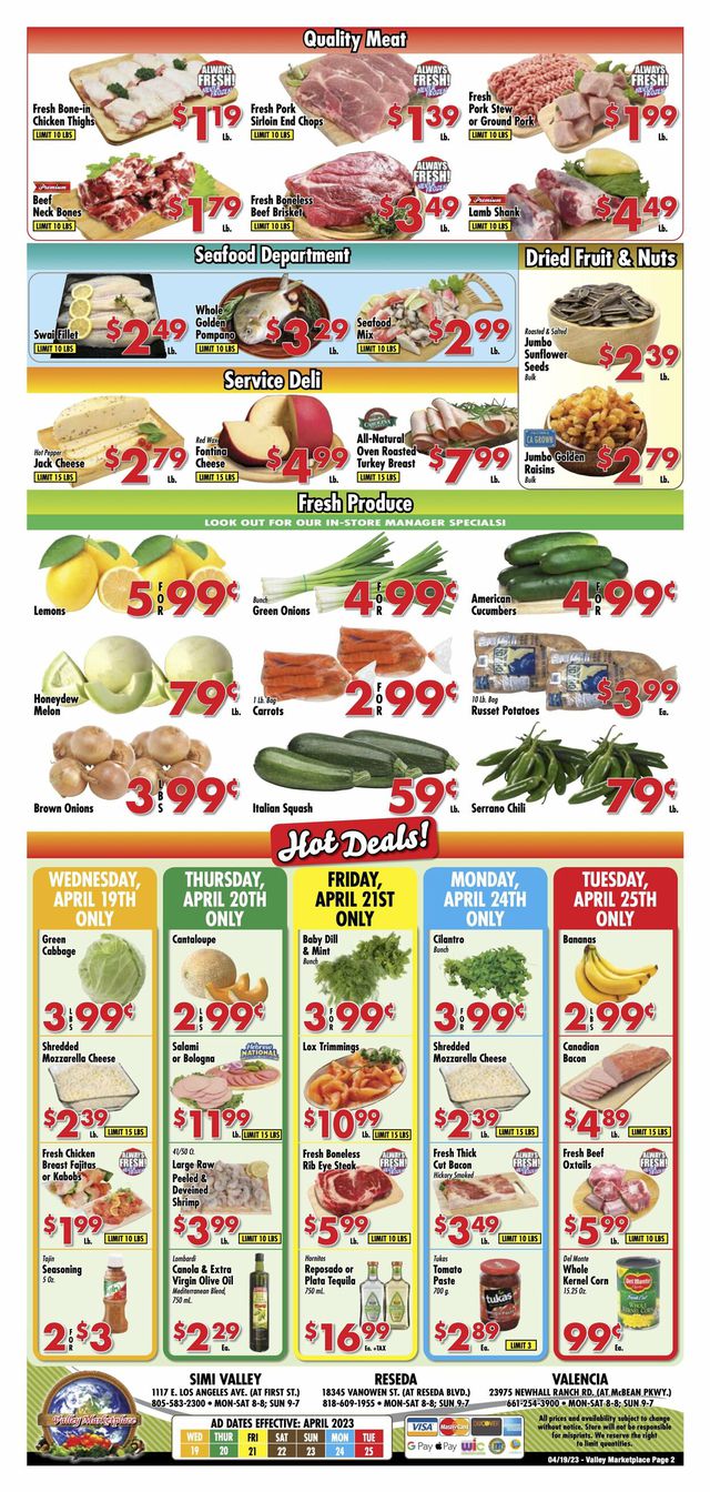 Valley Marketplace Ad from 04/19/2023