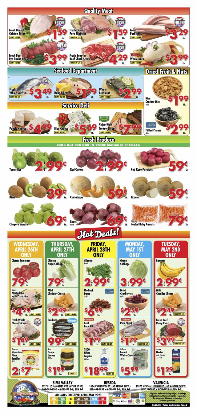Valley Marketplace Ad from 04/26/2023