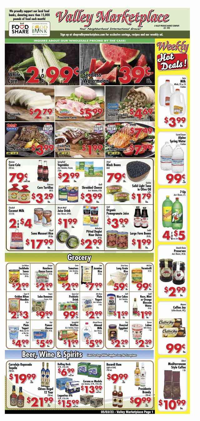 Valley Marketplace Ad from 05/03/2023