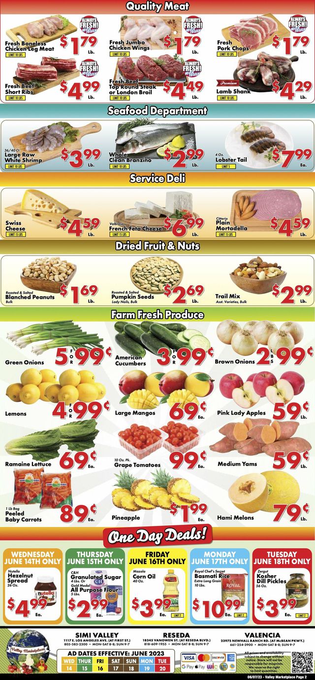 Valley Marketplace Ad from 06/14/2023