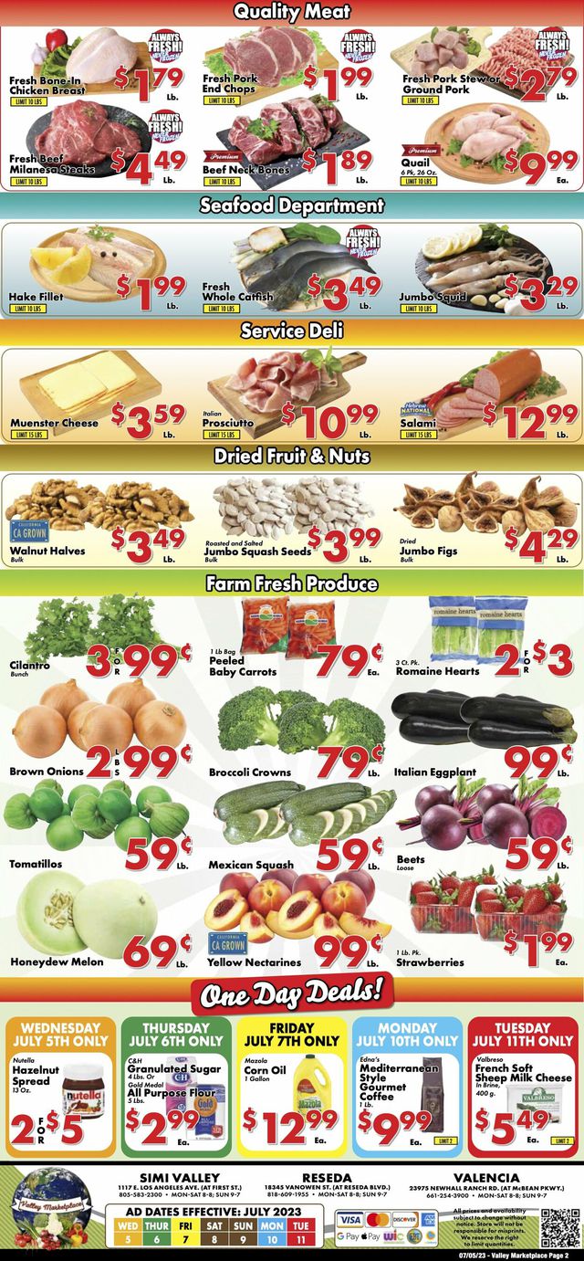 Valley Marketplace Ad from 07/05/2023