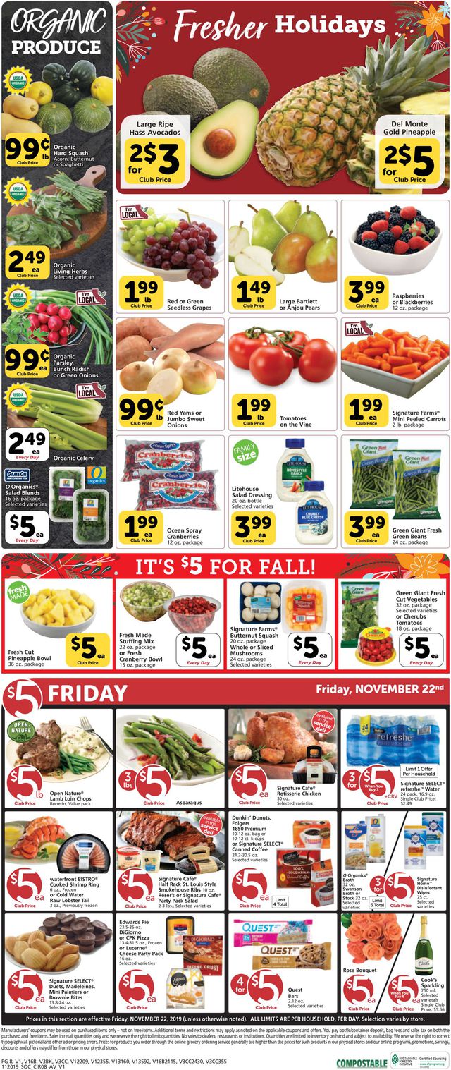 Vons Ad from 11/20/2019