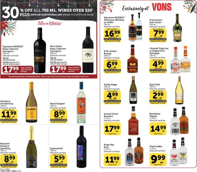 Vons Ad from 12/04/2019