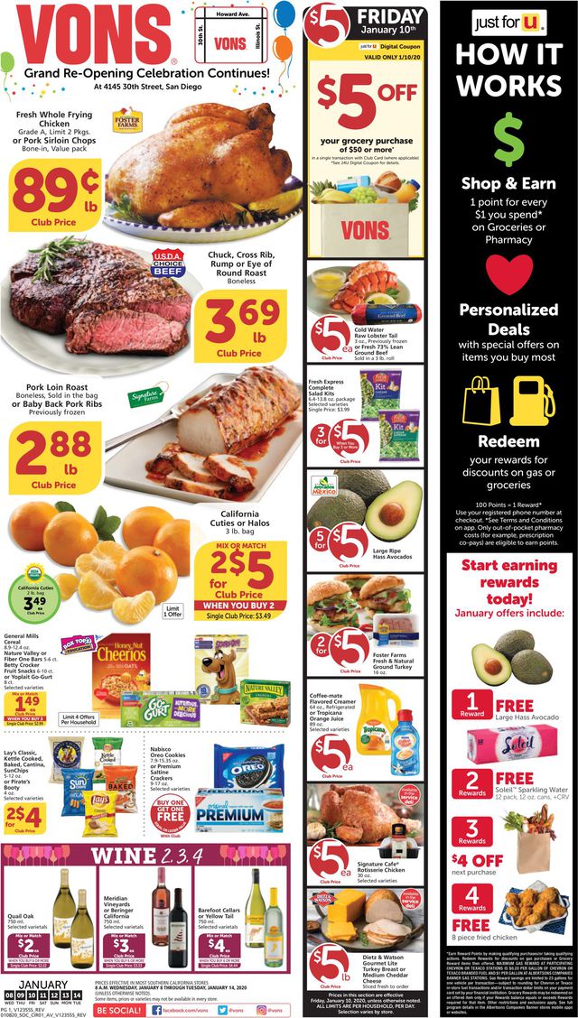 Vons Ad from 01/08/2020