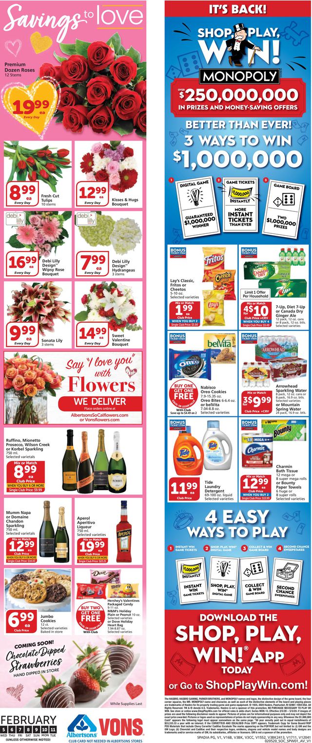 Vons Ad from 02/05/2020