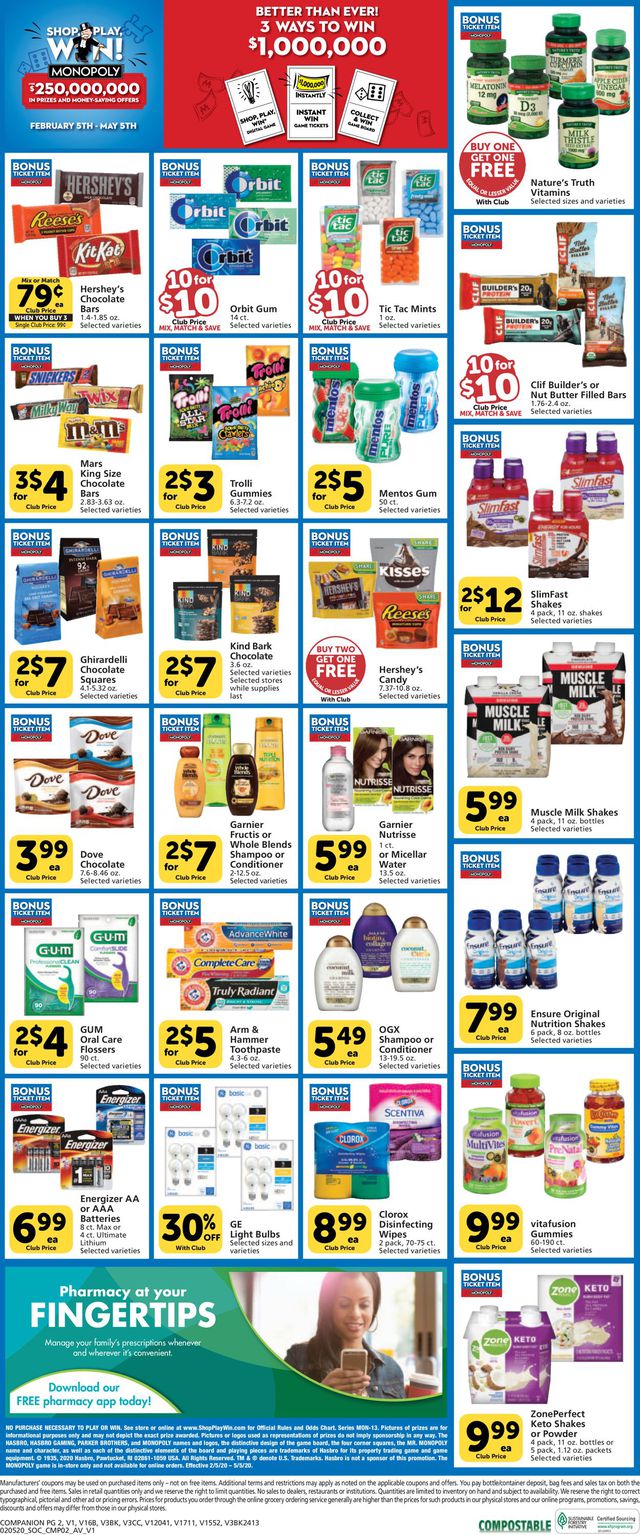 Vons Ad from 02/05/2020
