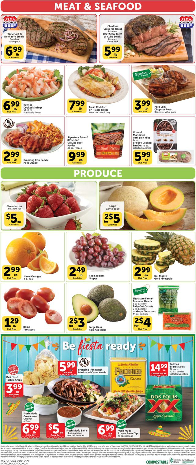 Vons Ad from 04/29/2020