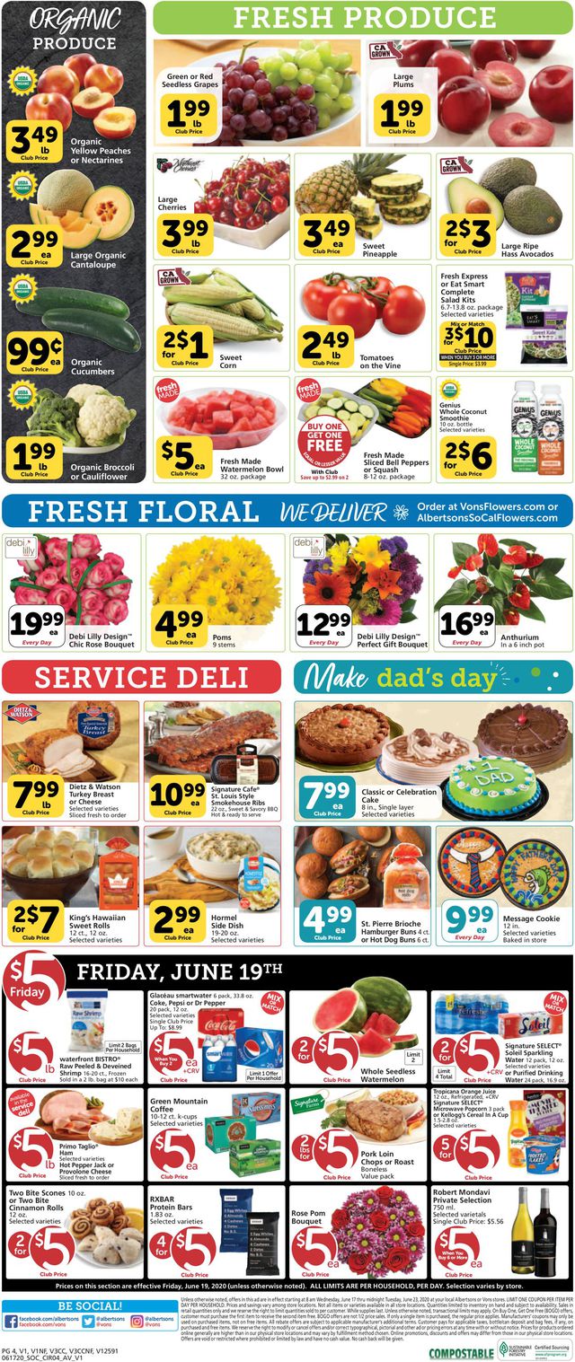 Vons Ad from 06/17/2020