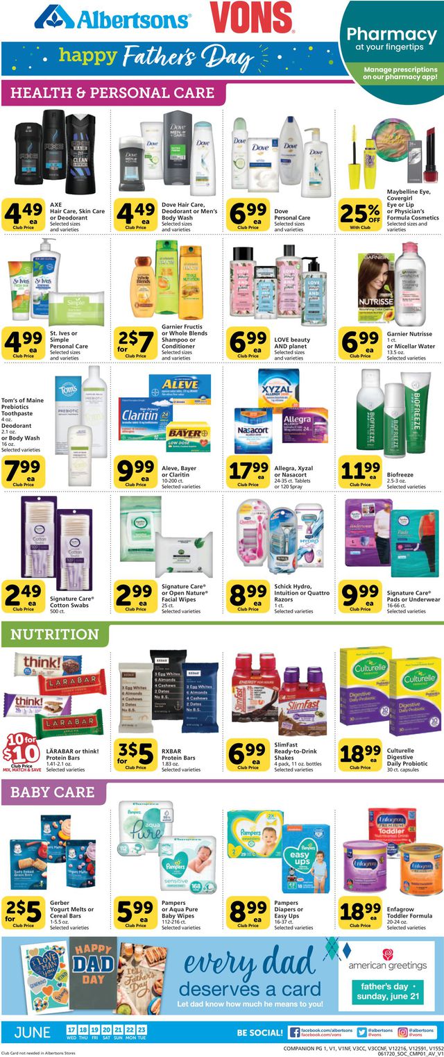 Vons Ad from 06/17/2020