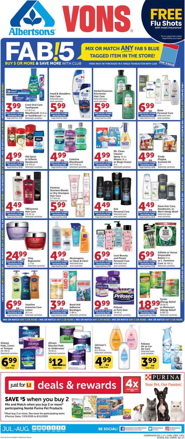 Vons Ad from 07/29/2020