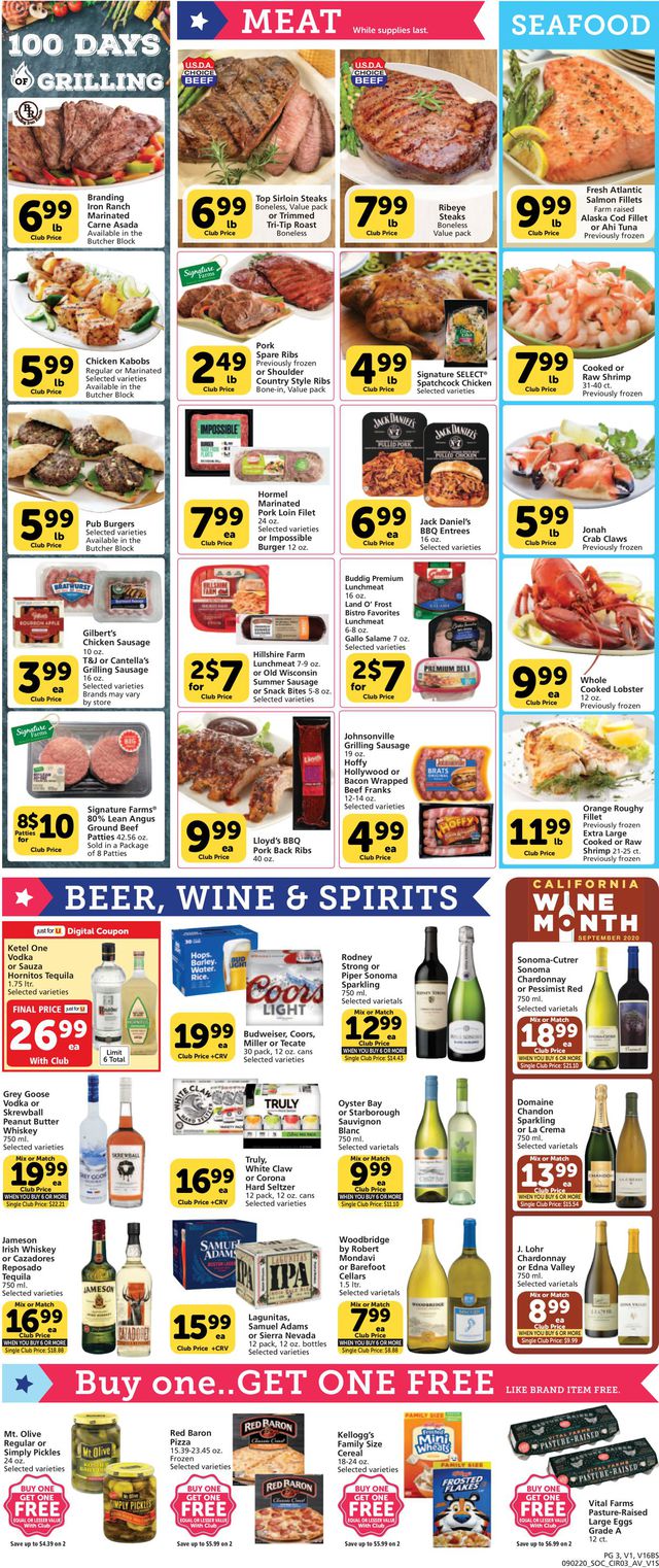 Vons Ad from 09/02/2020