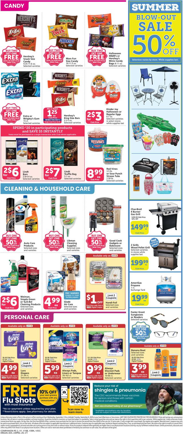 Vons Ad from 09/02/2020