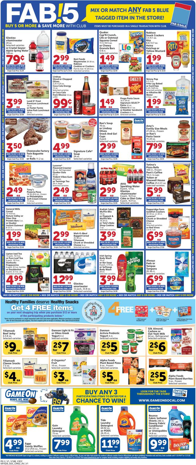 Vons Ad from 09/16/2020