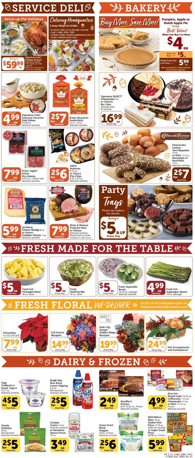 Vons Ad from 11/18/2020