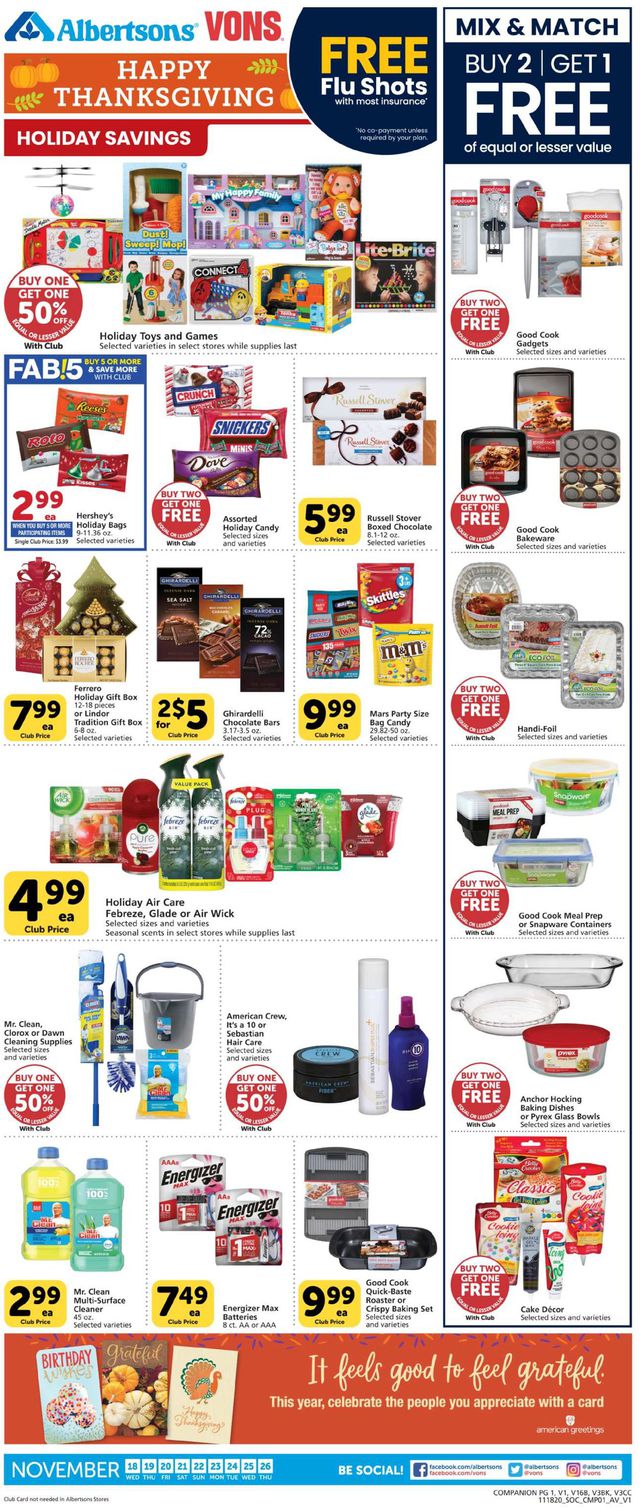 Vons Ad from 11/18/2020