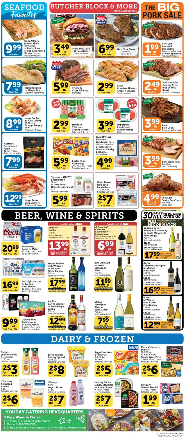 Vons Ad from 12/09/2020