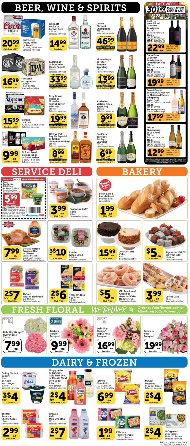 Vons Ad from 12/30/2020