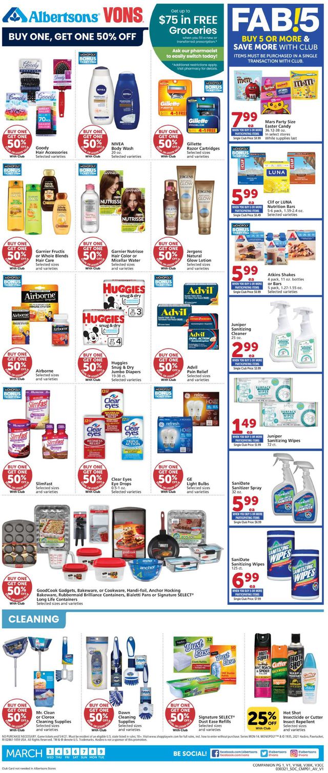 Vons Ad from 03/03/2021