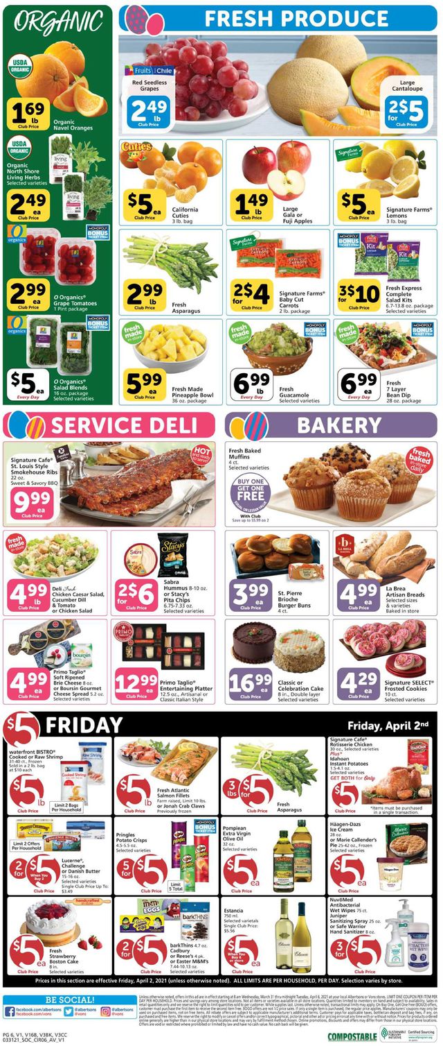 Vons Ad from 03/31/2021