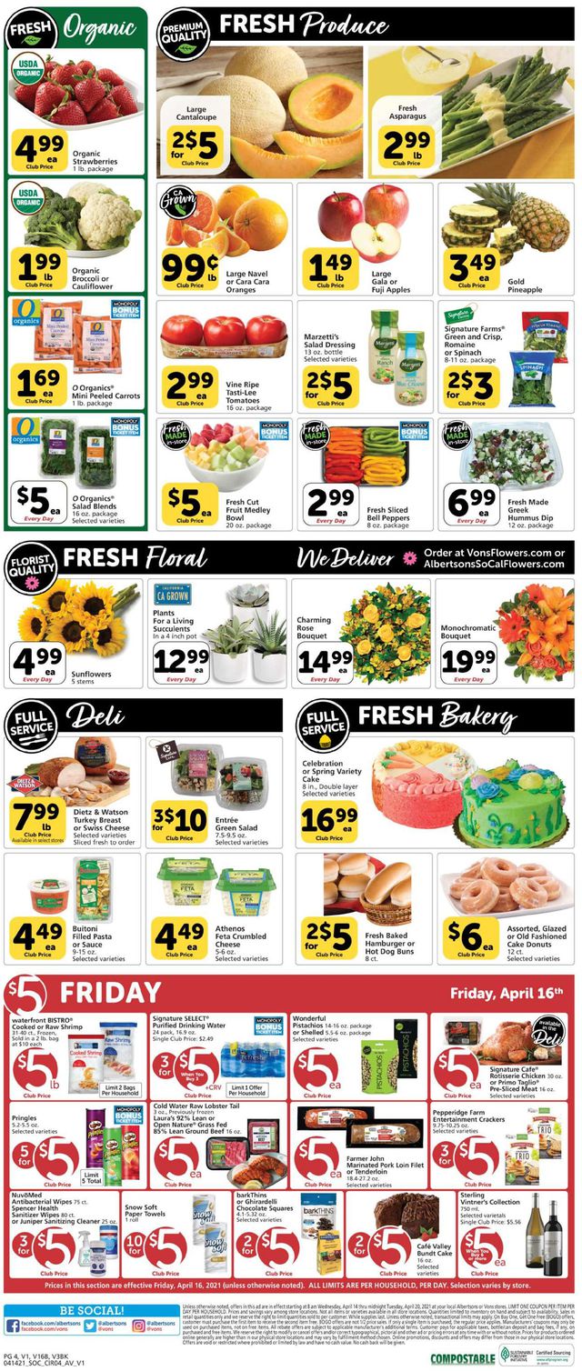 Vons Ad from 04/14/2021