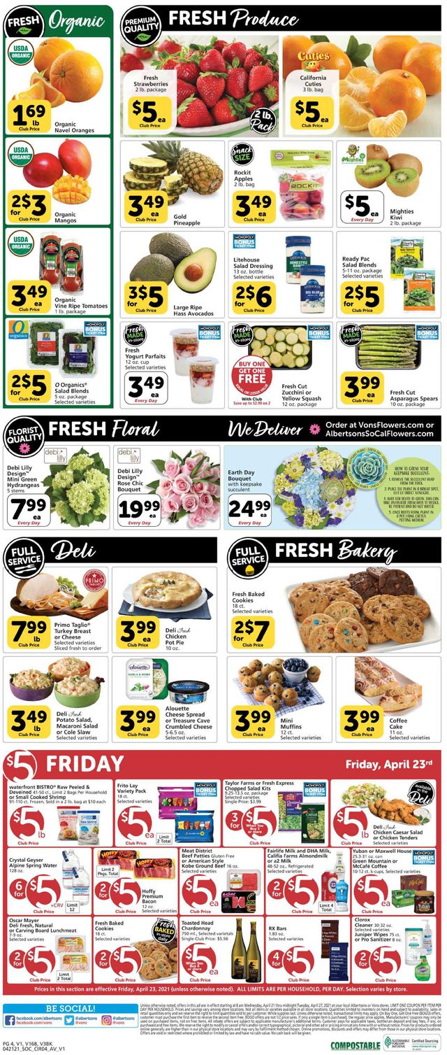 Vons Ad from 04/21/2021