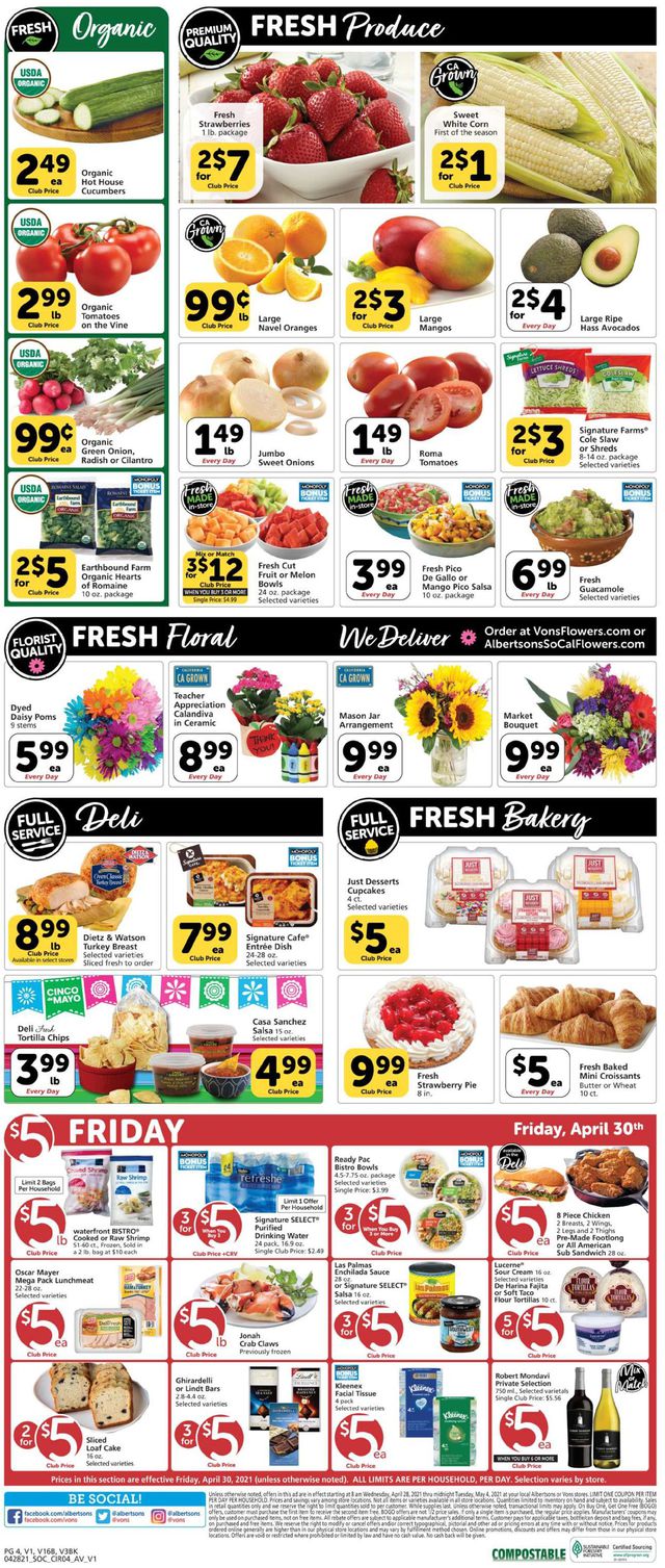Vons Ad from 04/28/2021