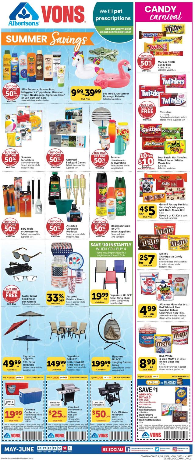 Vons Ad from 05/26/2021