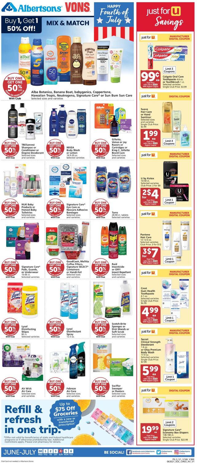 Vons Ad from 06/30/2021