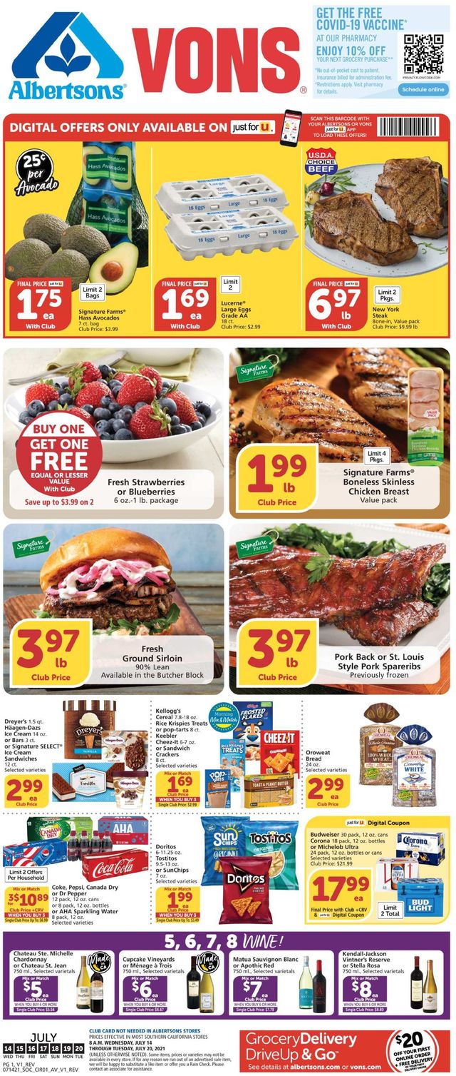 Vons Ad from 07/14/2021