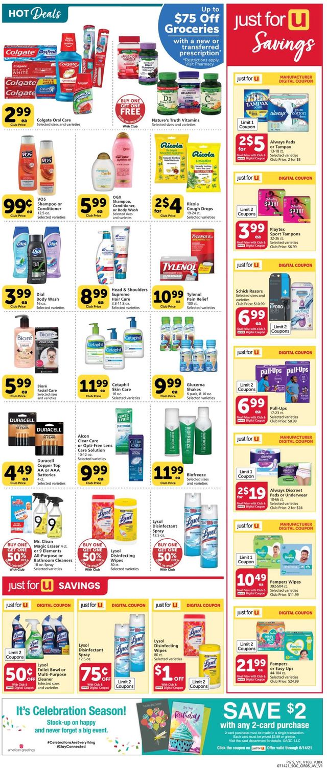 Vons Ad from 07/14/2021