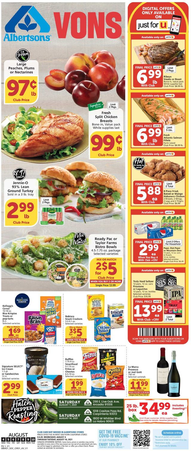 Vons Ad from 08/04/2021