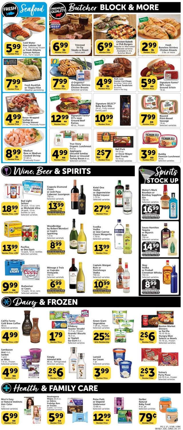 Vons Ad from 08/18/2021