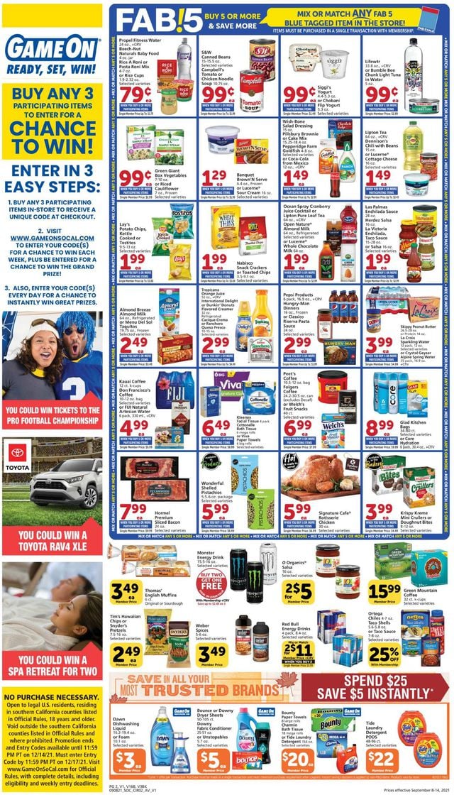 Vons Ad from 09/08/2021