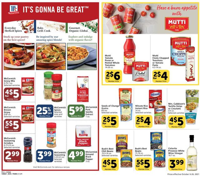 Vons Ad from 10/06/2021
