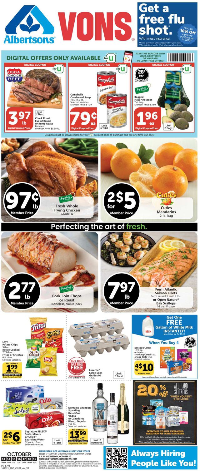 Vons Ad from 10/13/2021
