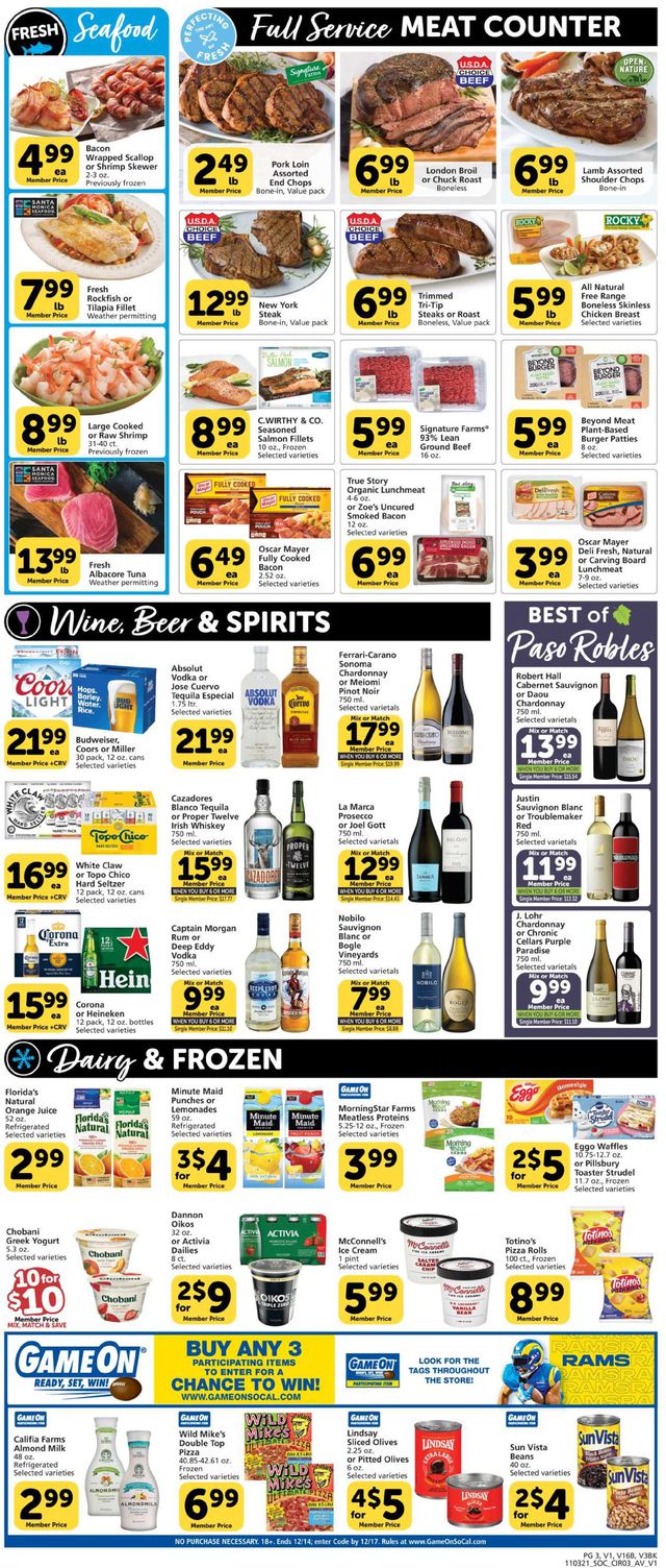 Vons Ad from 11/03/2021