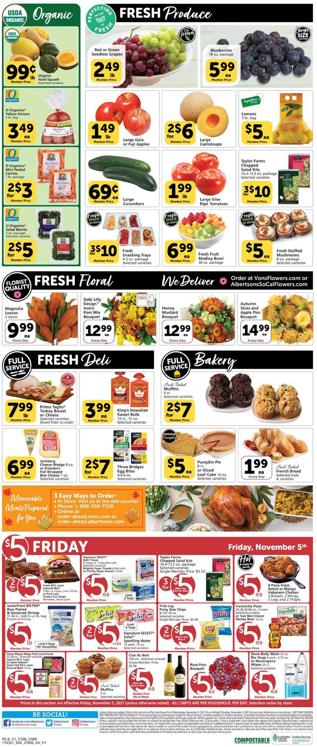 Vons Ad from 11/03/2021