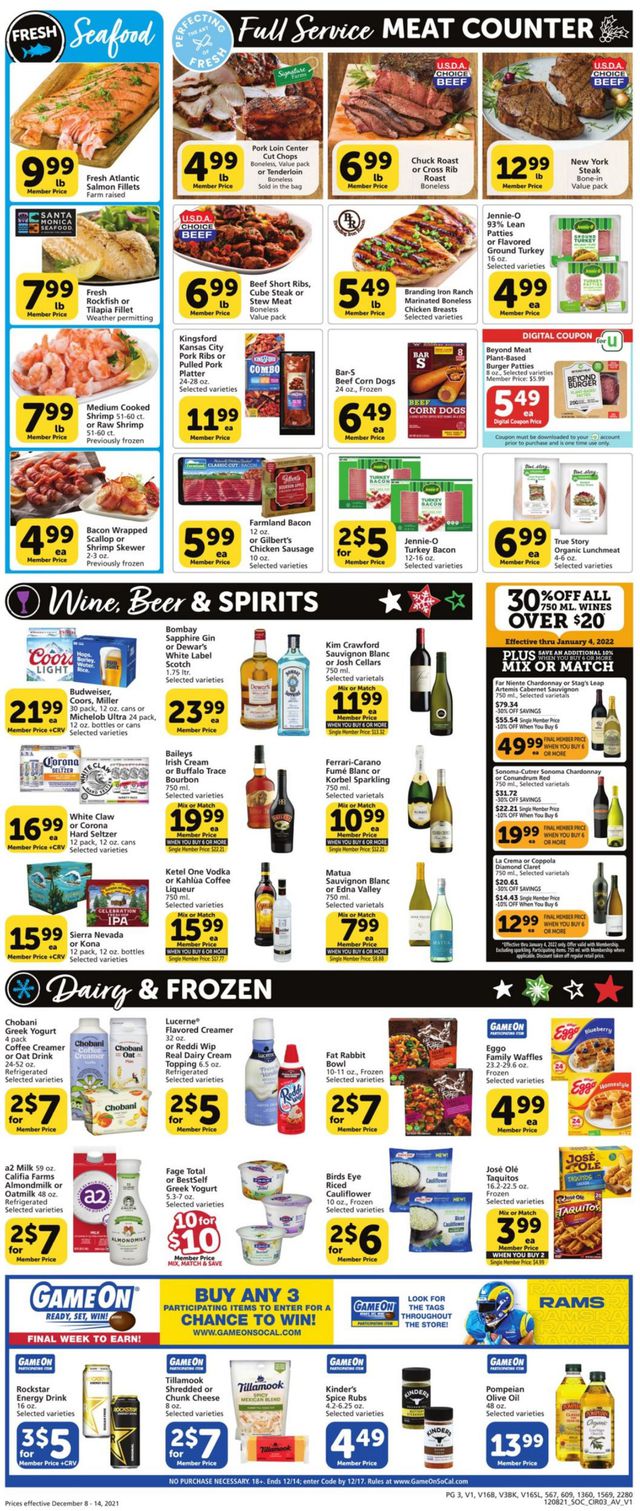Vons Ad from 12/08/2021