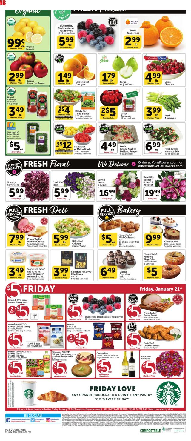 Vons Ad from 01/19/2022