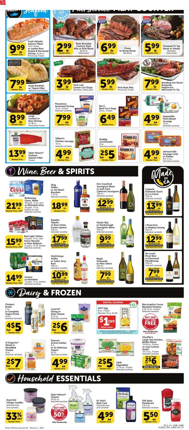 Vons Ad from 01/26/2022