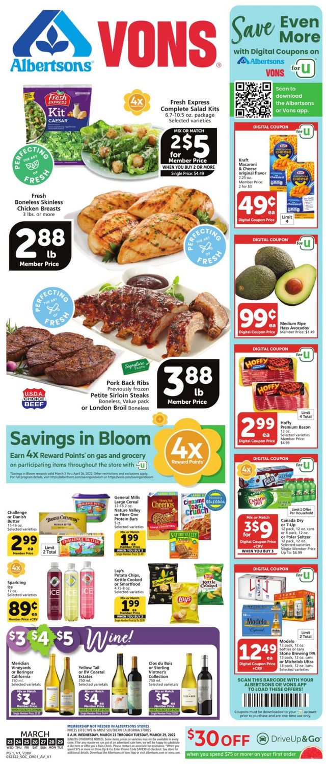 Vons Ad from 03/23/2022