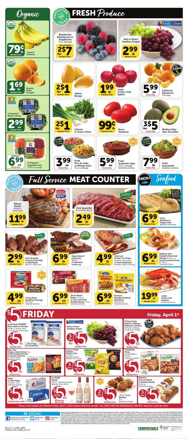 Vons Ad from 03/30/2022
