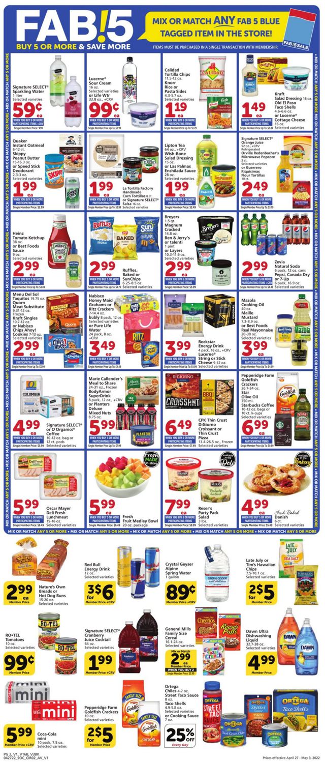Vons Ad from 04/27/2022