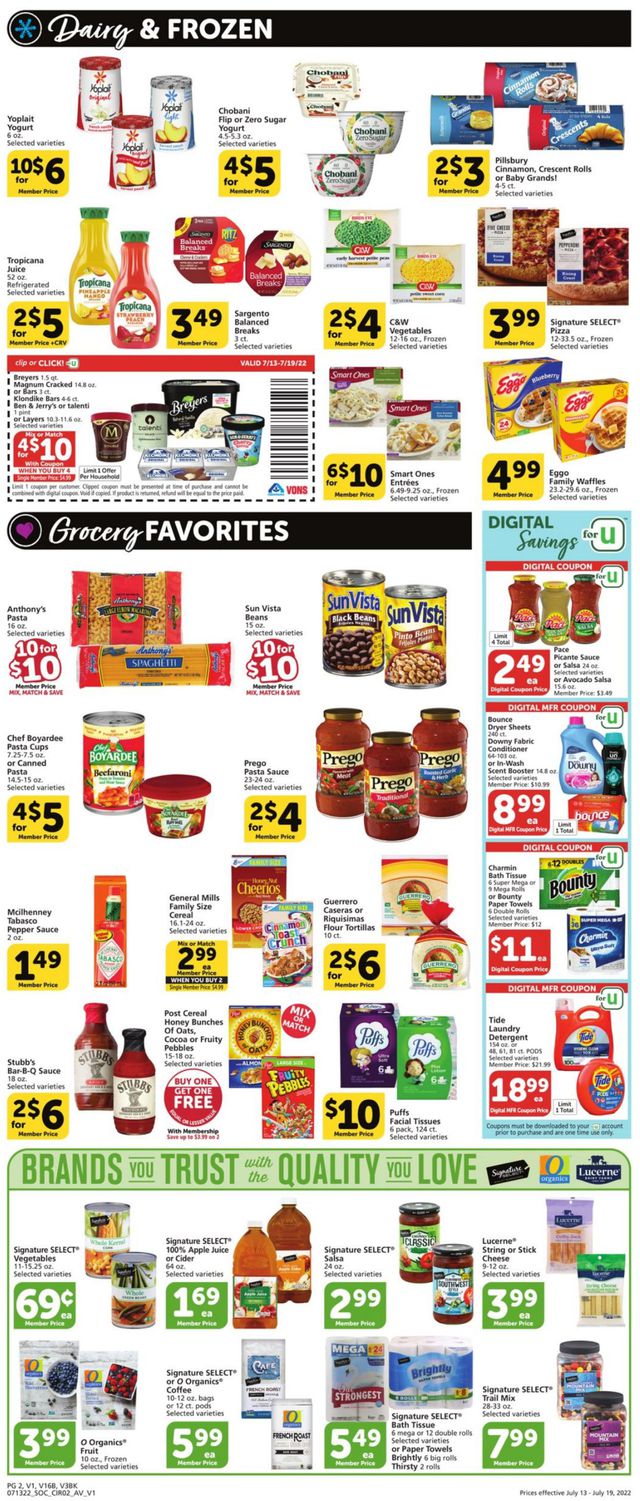 Vons Ad from 07/13/2022