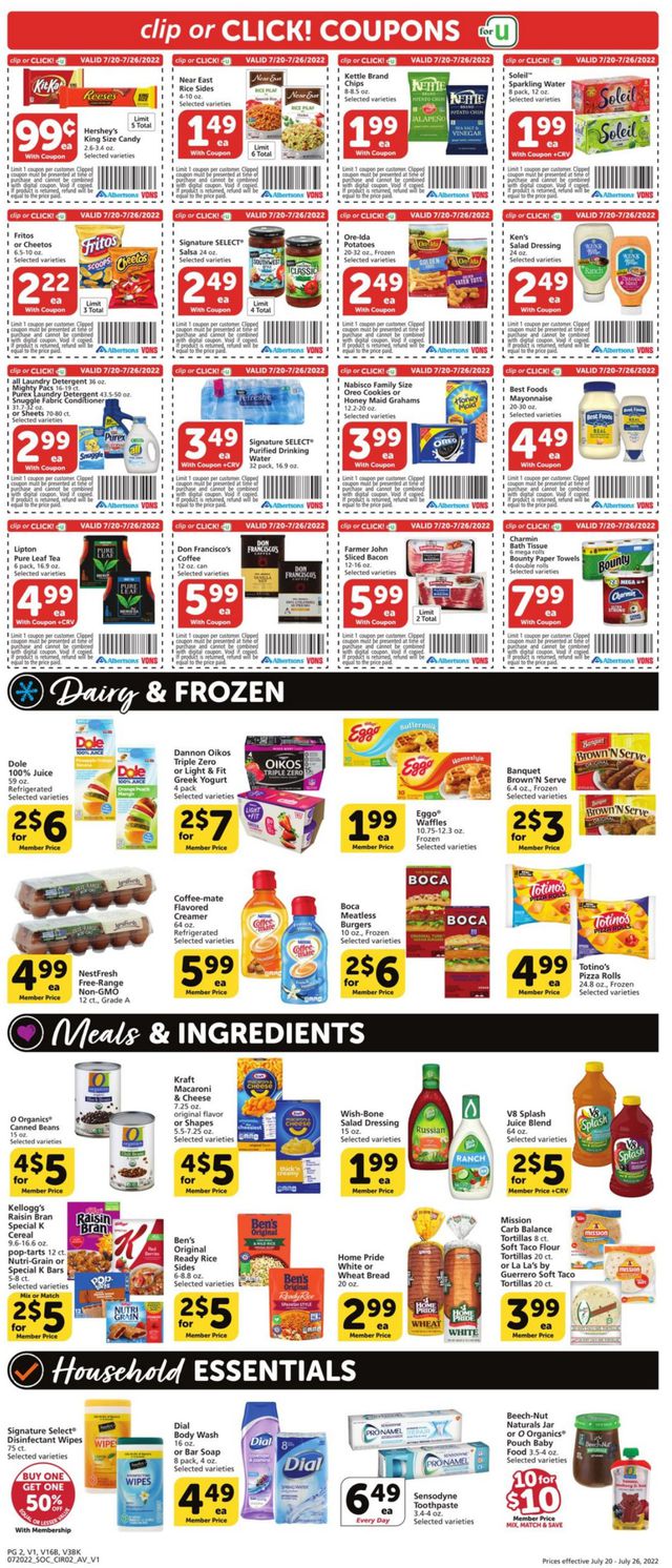 Vons Ad from 07/20/2022