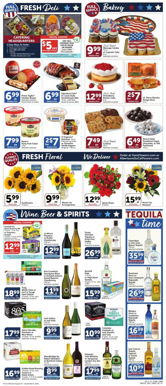 Vons Ad from 08/30/2022