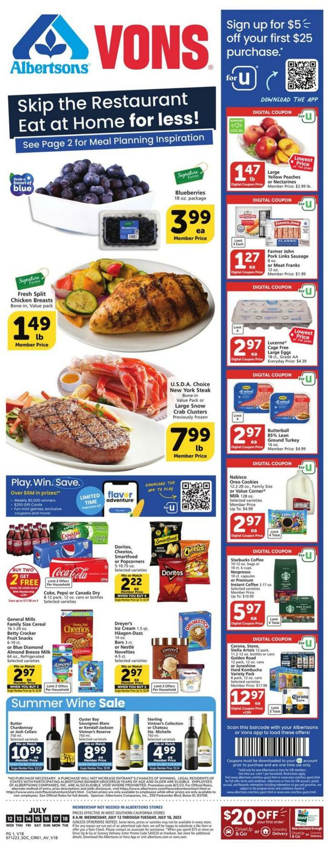 Vons Ad from 07/12/2023