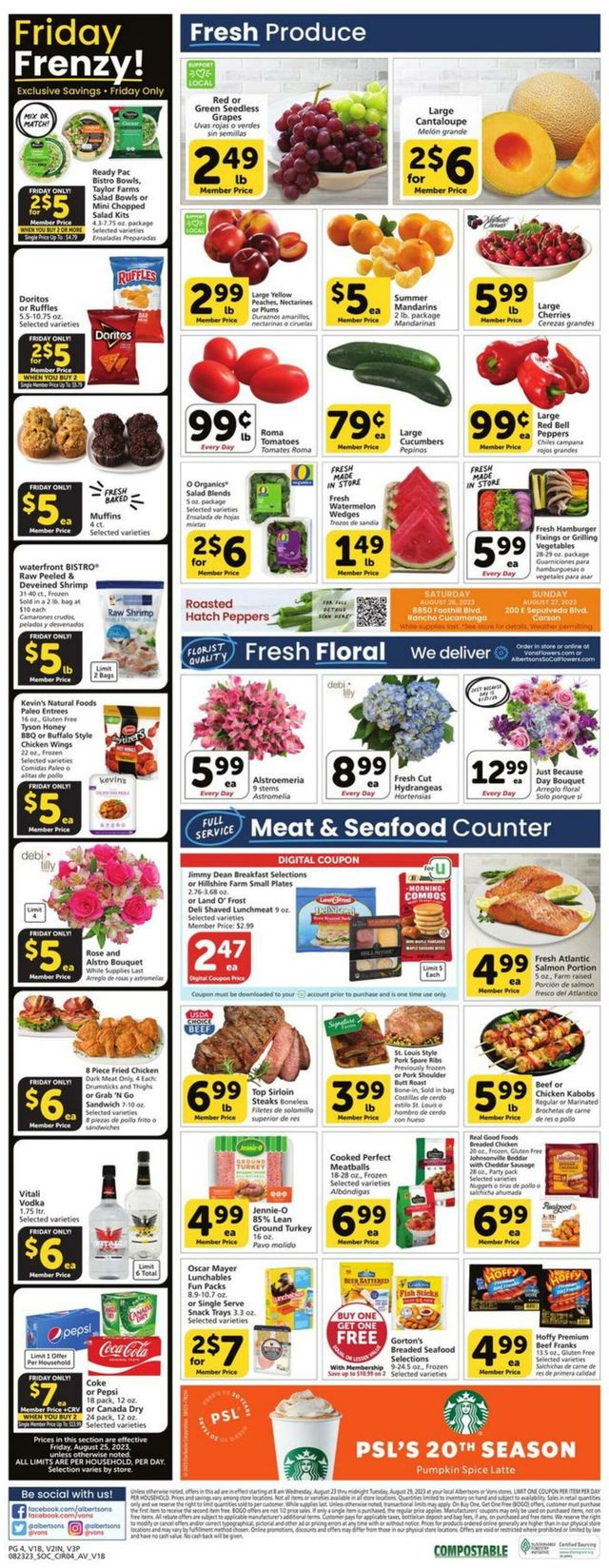 Vons Ad from 08/23/2023